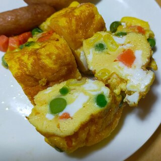 お弁当用に！mixベジ入り玉子焼き